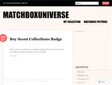 Tablet Screenshot of matchboxuniverse.wordpress.com