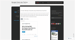 Desktop Screenshot of bengkelsainsandtechno.wordpress.com