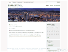 Tablet Screenshot of koreandaily.wordpress.com