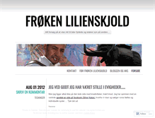 Tablet Screenshot of frokenlilienskjold.wordpress.com