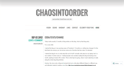 Desktop Screenshot of chaosintoorder.wordpress.com