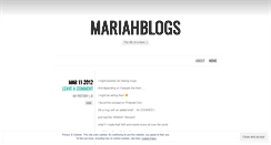 Desktop Screenshot of mariahblogs.wordpress.com