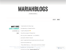 Tablet Screenshot of mariahblogs.wordpress.com