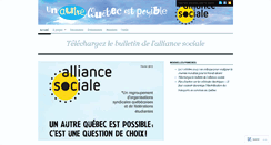 Desktop Screenshot of alliancesociale.wordpress.com