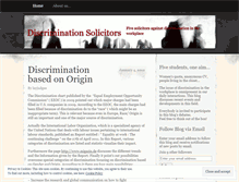 Tablet Screenshot of discriminationsolicitors.wordpress.com