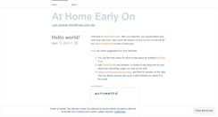 Desktop Screenshot of earlyonoakland.wordpress.com