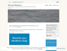 Tablet Screenshot of beyondbirding.wordpress.com
