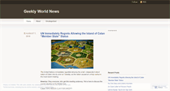 Desktop Screenshot of geeklyworldnews.wordpress.com