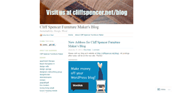 Desktop Screenshot of cliffspencerfurnituremaker.wordpress.com