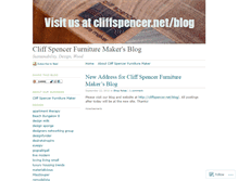 Tablet Screenshot of cliffspencerfurnituremaker.wordpress.com