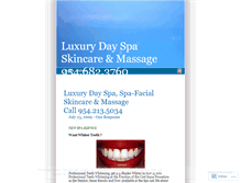 Tablet Screenshot of luxurydayspa.wordpress.com