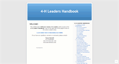 Desktop Screenshot of 4hleadershandbook.wordpress.com