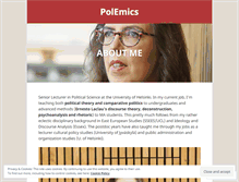 Tablet Screenshot of polemics.wordpress.com