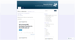 Desktop Screenshot of beautifulmagic.wordpress.com