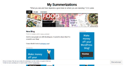 Desktop Screenshot of mysummerizations.wordpress.com