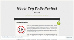 Desktop Screenshot of nevertrytobeprefect.wordpress.com
