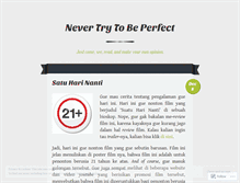 Tablet Screenshot of nevertrytobeprefect.wordpress.com