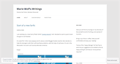 Desktop Screenshot of mariewolfwritings.wordpress.com