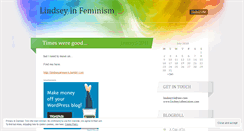Desktop Screenshot of lindseyinfeminism.wordpress.com