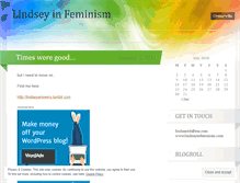 Tablet Screenshot of lindseyinfeminism.wordpress.com