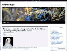 Tablet Screenshot of funeralsinger.wordpress.com