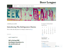 Tablet Screenshot of beerleague.wordpress.com
