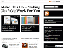 Tablet Screenshot of makethisdo.wordpress.com