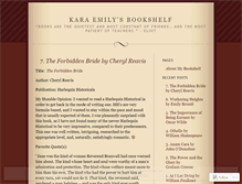 Tablet Screenshot of karaemilysbookshelf.wordpress.com
