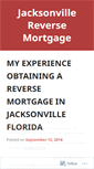 Mobile Screenshot of jacksonvillereversemortgage.wordpress.com