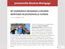 Tablet Screenshot of jacksonvillereversemortgage.wordpress.com