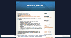 Desktop Screenshot of aerotoxic.wordpress.com