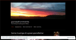 Desktop Screenshot of grandadfromthehills.wordpress.com