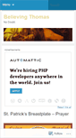 Mobile Screenshot of believingthomas.wordpress.com
