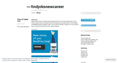 Desktop Screenshot of findjobsnewcareer.wordpress.com