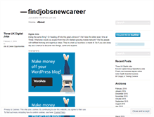 Tablet Screenshot of findjobsnewcareer.wordpress.com