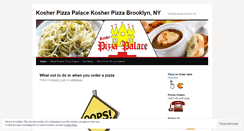 Desktop Screenshot of kosherpizzapalace.wordpress.com