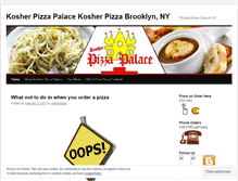 Tablet Screenshot of kosherpizzapalace.wordpress.com