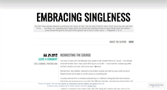 Desktop Screenshot of embracingsingleness.wordpress.com