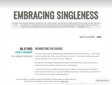 Tablet Screenshot of embracingsingleness.wordpress.com