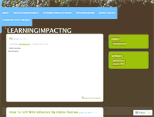 Tablet Screenshot of learningimpactng.wordpress.com