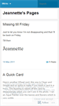 Mobile Screenshot of jeannettespages.wordpress.com