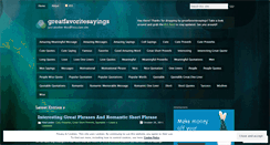 Desktop Screenshot of greatfavoritesayings.wordpress.com