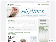 Tablet Screenshot of lindalifelines.wordpress.com