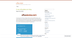 Desktop Screenshot of afluxstate.wordpress.com