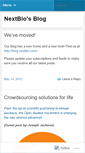 Mobile Screenshot of nextbio.wordpress.com