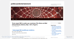 Desktop Screenshot of politicsandentertainment.wordpress.com
