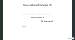 Desktop Screenshot of choreichwalde.wordpress.com