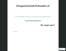 Tablet Screenshot of choreichwalde.wordpress.com