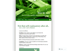 Tablet Screenshot of biotogo.wordpress.com