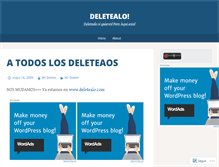 Tablet Screenshot of deletealo.wordpress.com